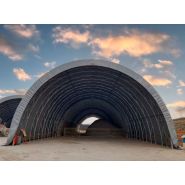 Tunnel de stockage Abristhor Industrie-BTP adaptable sur tous types de sols et sur blocs béton Tunnel de stockage Abristhor Industrie-BTP adaptable sur tous types de sols et sur blocs béton