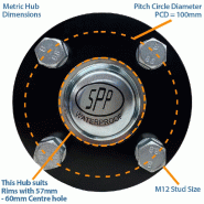 18x9.50-8 ATV Trailer Kit Wanda P332 Grass Pattern Wheels SPP Stub Axles 750kgs_5