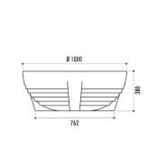 Jardinière Futura en polyéthylène - coloris au choix - 182 litres - 8,5 kg_5