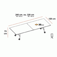 Table de réunion pliante Serenity -  QUADRIFOGLIO - 240, Anthracite, Orme blanchi_5