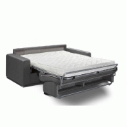 Canapé hôtellerie convertible Best - Matelas mémoire 20 cm - Système Express - Sommier à lattes 120 cm - Microfibre graphite_5