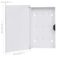 Vidaxl boîte à clés avec panneau magnétique blanc 30x20x5,5 cm 322778_5