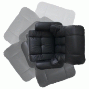 Fauteuil relax Clairac - cuir noir, pied en bois naturel avec repose-pied - inclinable 135° et pivotant 360°_5