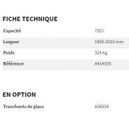 Godet à neige avec ailes - avant tecno - capacité : 730 l_5