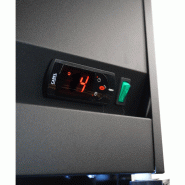 Vitrine réfrigérée murale 3 portes en noire intégral sur roulettes_5