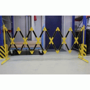 Barrière extensible jaune et noir 3,60 m ou 4,00 m_5