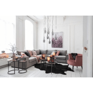 Fauteuil Dulzura textile et bois - Antique rose - Design élégant, structure bois et revêtement textile_5