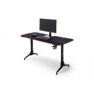 Bureau assis debout électrique réglable en hauteur - Plateau bois imitation carbone 160x60 cm - DX Racer Gaming 5_5