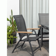 Fauteuil de jardin inclinable essence 71,1x61,9x107,1cm – MTF – aluminium et teck – 2nab3129_5