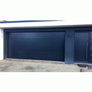 Porte de garage sectionnelle - plafond ou latérale - sur-mesure avec serrure et décor au choix_5