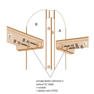 Table Elite Rectangulaire - Réf: ER240 - Piétement et Bancs en Bois - 2.42m x 1.42m x 0,75m - 150kg_5