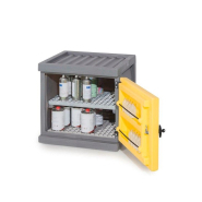 Armoire de sûreté en plastique résistant - Polystore-mini PS 611.2 avec casiers et bac de rétention_5