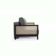 Innovation Living - Canapé design Art Déco Narvi convertible 200x140 cm - Tissu Mixed Dance Grey_5