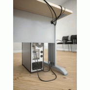Bureau individuel Tono, pieds métal - Mobel Linea - 160, Chêne grisé_5