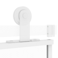 Vidaxl porte coulissante blanc 76x205 cm verre trempé aluminium 155204_5