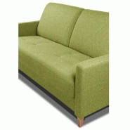 Canapé convertible OGGETTO - Matelas 16 cm - Système express - Sommier à lattes 120 cm - Tweed vert - RENATONISI_5