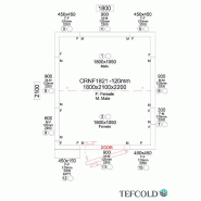 Chambre froide négative 5,69 m3 (1800 x 2100 x 2200 mm) avec monobloc de paroi_5