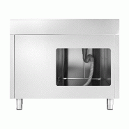 Plonge inox 1 bac à gauche et égouttoir sur placard avec 3 tiroirs - 1200 x 600 mm_5