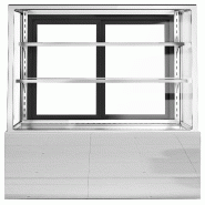Vitrine réfrigérée pour pâtisserie - 1200 mm - 2 étagères - Inox_5
