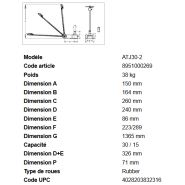 Crics hydro-pneumatiques Rodcraft ATJ30-2 - capacité 30/15t - profil bas et grande capacité de levage_5