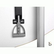 Table de réunion abattante sur roulettes. - Blanc 9010, Hêtre, 160 x 80 cm_5