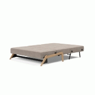 Innovation Living - Canapé design Cubed Wood 02 convertible lit 160x200 cm - Tissu Cordufine Beige_5