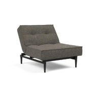 Innovation Living - Fauteuil Splitback Styletto Convertible Lit 90x115 cm - Pieds Fuseau Noir - Tissu Flashtex Dark Grey_5