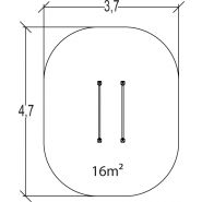 Barres parallèles senior - parcours de santé Proludic - JPS15-S-M - 1,70 m de largeur - 14 ans et plus_5