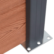 Vidaxl ensemble de panneaux de clôture marron 526x186 cm wpc 3211828_5