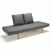 Innovation Living - Canapé convertible design Rollo Bow - Pieds chêne - Tissu Twist Charcoal - Multifonctionnel et confortable_5