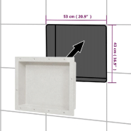 Vidaxl niche de douche blanc mat 41x51x10 cm 151393_5