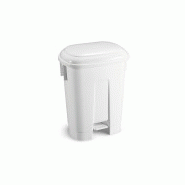 POUBELLE a pedale 60L SIRIUS blanc support sac avec couvercle coloris au choix_5