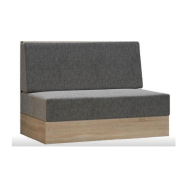 Armoire lit escamotable Genius Sofa - chêne et canapé gris - couchage 140x200 cm avec ouverture assistée_5