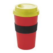 Mug thermos customisable - double parois en plastique - 400 ml avec couvercle bec verseur et grip en silicone_5