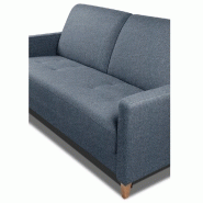 Canapé convertible OGGETTO - Matelas 16 cm - Système express - Sommier à lattes - 120x197 cm - Renatonisi - Tweed bleu_5