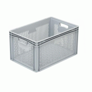 Bac euro ajouré - 190470 – Gris argenté - 600 x 400 x 220 mm_5