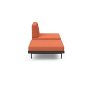 INNOVATION LIVING - Canapé design convertible lit Puri 195x80 cm en tissu Argus Rust avec table en chêne_5