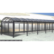 Abri vélos et motos voûte XXL - surdimensionné, extensible, avec structure en acier galvanisé et toiture en polycarbonate anti-UV_5