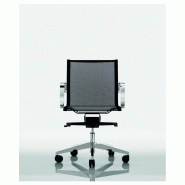 Fauteuil direction DIVA - finition cuir - structure acier chromé - dossier avec appui-tête_5