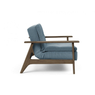 Fauteuil design convertible Innovation Living Dublexo Frej Soft Indigo - Couchage 90x115 cm - Piétement chêne fumé_5