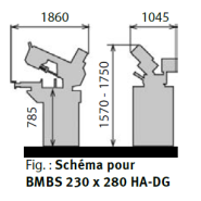 Scie à ruban semi-automatique Metallkraft BMBS 230x280 HA-DG - coupe angulaire métalliques +60° à -45° - 3690026_5
