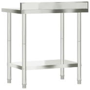 Vidaxl table de travail de cuisine avec dosseret 82,5x55x93 cm inox 376457_5