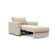 Fauteuil design convertible avec accoudoirs - COSIAL Innovation Living - Tissu Phobos Latte - Lit 80x202 cm_5