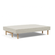 Canapé convertible design SLY - lit 140x200 cm - pieds bois chêne - tissu Mixed Dance Natural_5