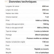 Benne TP BM 4300 avec conception robuste et fonctionnelle