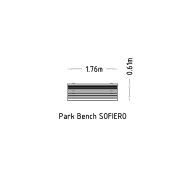 Banc public Sofiero réf 8058448 - Hags - 1760 mm de longueur, montage en 1 heure_5