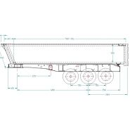 Benne TP aluminium lisse Socari - Volume 23 m3 à 30 m3 - Châssis et carrosserie performants_5