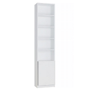 Lit escamotable 140 blanc mat avec bandeau chêne - DJUKE SOFA gris - 2 colonnes intégrées_5