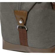 Sac de sport en toile - compartiment zippé - poche frontale - bandoulière réglable - gris foncé - 670 gr_5