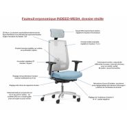 Fauteuil ergonomique de bureau design - écologique et durable - assise rembourrée confortable - INDEED_5